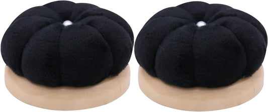 Uxney Pin Cushion,Wooden Sewing Pin Cushion Pincushion Needle Cushion for Sewing Quilting Needlework DIY Crafts(Black,2 PCS)