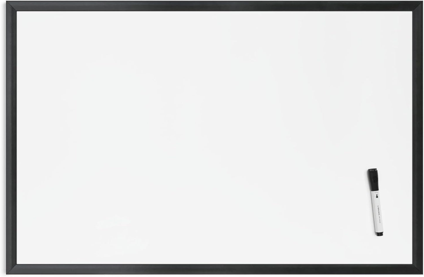 U Brands Magnetic Dry-Erase Board, 36 X 24 Inches, Black Wood Frame (311U00-01)