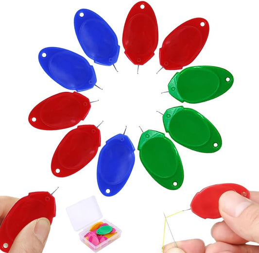Sewing Machine Needle Threader,2024 New Plastic Needle Threaders,Simple Needle Threader Tool for Hand Sewing,Simple Quick Sewing Machine Needle Threader (Random Color) (10 PCS)