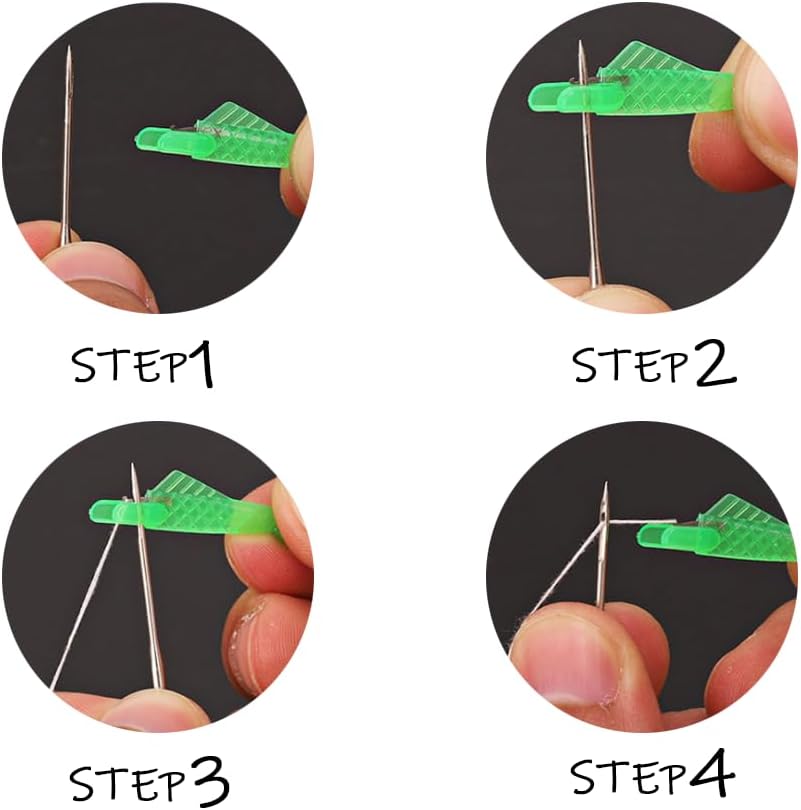Mayfancy Upgraded Automatic Needle Threader Fish Type, Quick Self-Threading Tool for Sewing Machines,Easy-Use Loop Threader for Beginners and Pros (10)