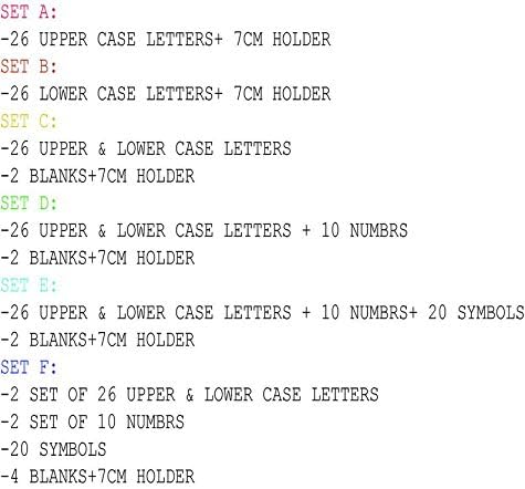 26 Interchangeable Alphabet & Number Mold Set with T-Slot Holder | Custom Brass Engraving Tools for Leather, Wood, Hot Foil Machines | DIY Symbol Dies, Stamping Imprint Templates (Set F)