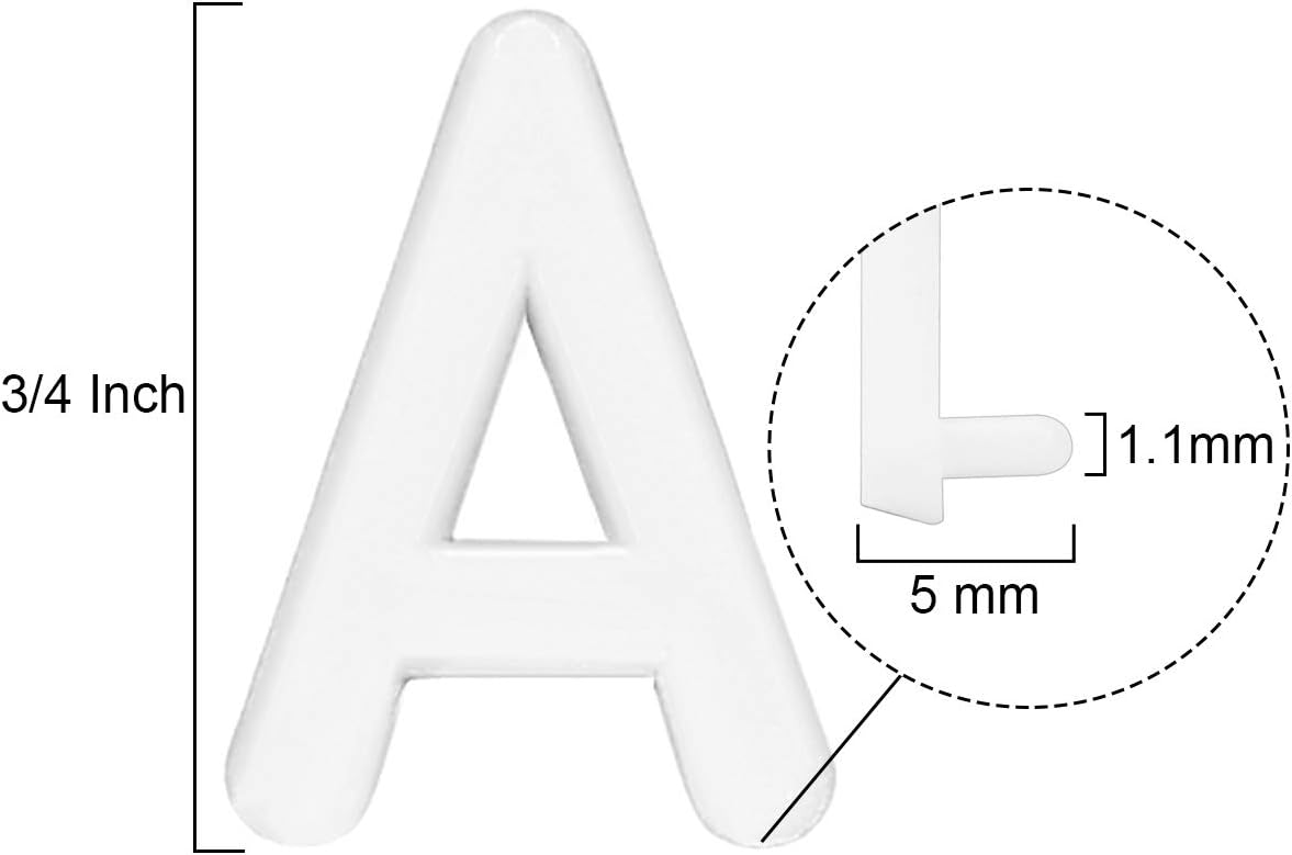 Letter Board Letters Only,698 PRE-Cut Characters (3/4 Inch,White) with Sorting Tray,Felt Letter Board Letters (Choice D)