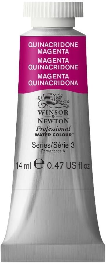 Winsor & Newton Professional Watercolor, 14ml (0.47-oz) Tube, Quinacridone Magenta