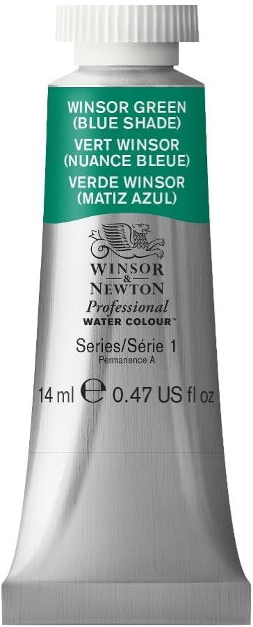 Winsor & Newton Professional Watercolor, 14ml (0.47-oz) Tube, Winsor Green Blue Shade