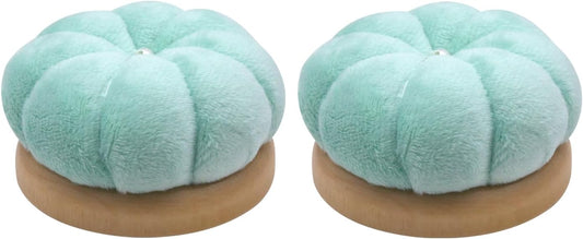 Uxney Pin Cushion,Wooden Sewing Pin Cushion Pincushion Needle Cushion for Sewing Quilting Needlework DIY Crafts(Light Green,2 PCS)