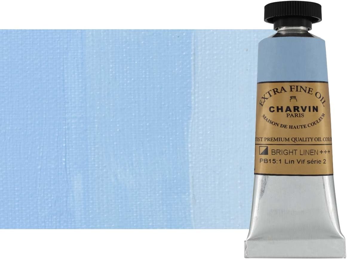 Charvin Extra Fine Oil Paint, Bright Linen 20 mL - Triple-Milled, Rich Texture, Poppy Oil-Based, Light-Fast, Handmade, Archival Quality
