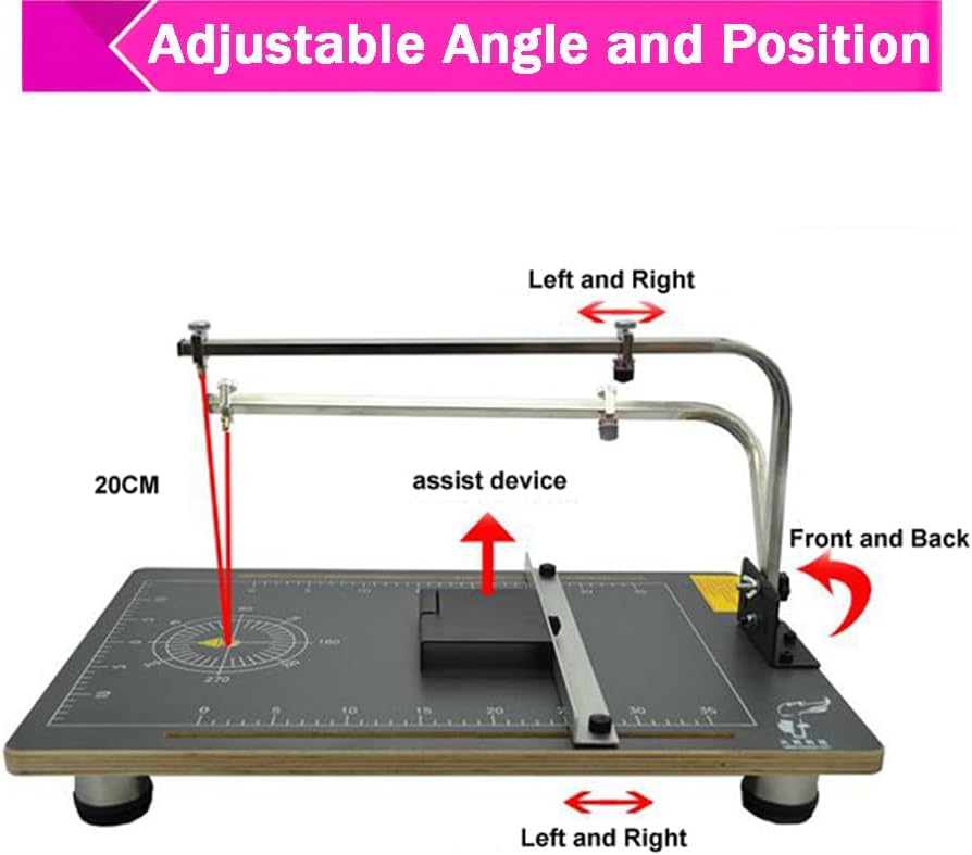 Tabletop Hot Wire Foam Cutter Hot Wire Cutter 22.8x15in Foam Sponge Cutting Machine for Styrofoam Sponge EPE Ribbon KT Board Adjustable Angle and Temperature 110V 24W