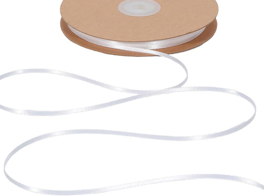 LaRibbons White Satin Ribbon 1/8 Inch 100 Yards Thin Luxury Double Faced Silk Ribbon for Flower Bouquet Crafts Gift Wrapping Wedding Christmas Decoration