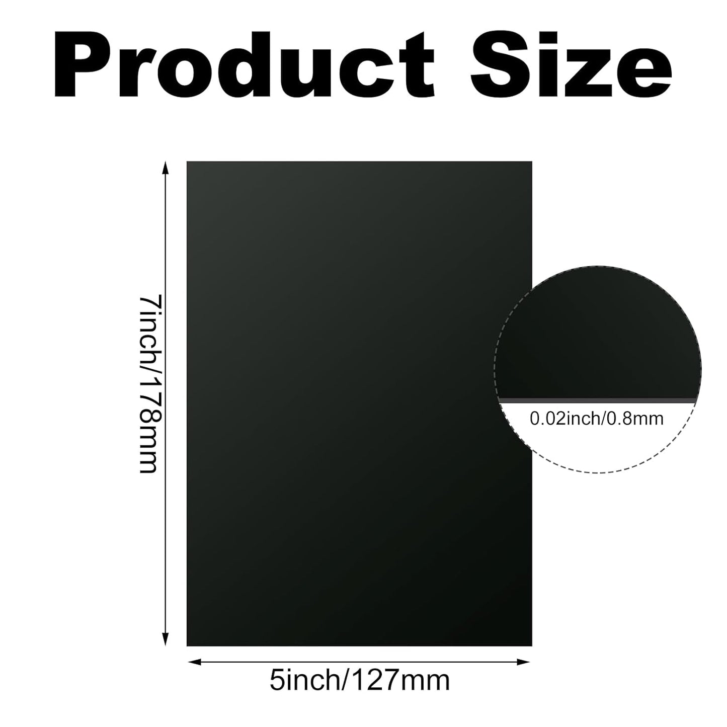 10PCS 7x5x1/32 Inch Anodized Aluminum Sheet, Black Aluminum Engraving Blanks, 1MM Thin Metal Plates for Laser Engraving, Crafting, DIY, House Decoration