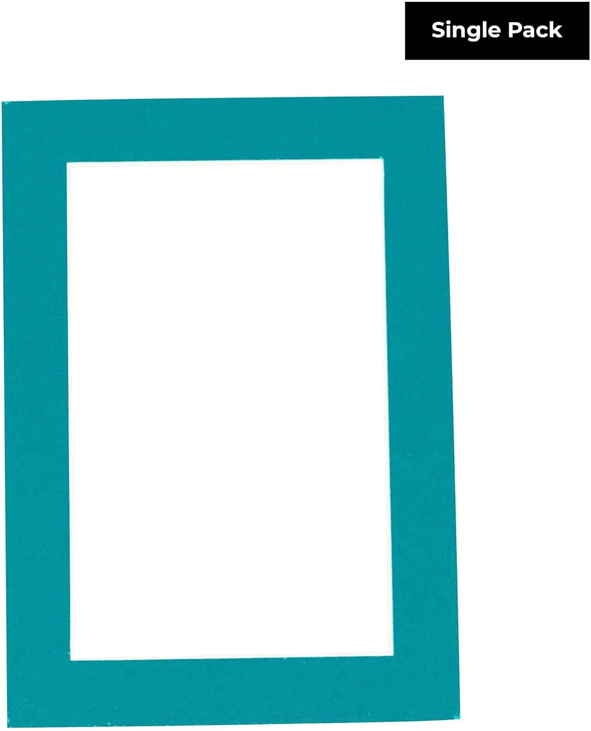 5x7 Mat for 8.5x11 Frame - Precut Mat Board Acid-Free Show Kit with Backing Board, and Clear Bags Teal Blue 5x7 Photo Matte Made to Fit a 8.5x11 Picture Frame Matboard for Framing, Pack of 1 Mat