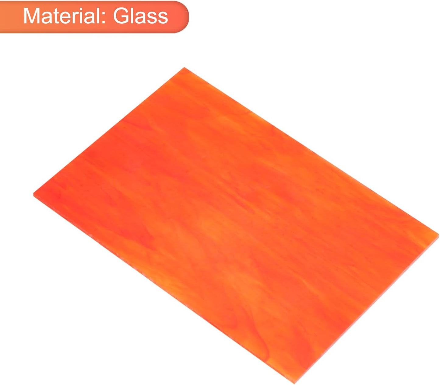 MECCANIXITY 2 Pcs Stained Glass Sheet Mosaic Tile 7.9 Inch x 5.9 Inch Watermelon Red Stained Glass Sheets for Crafts DIY Art Project