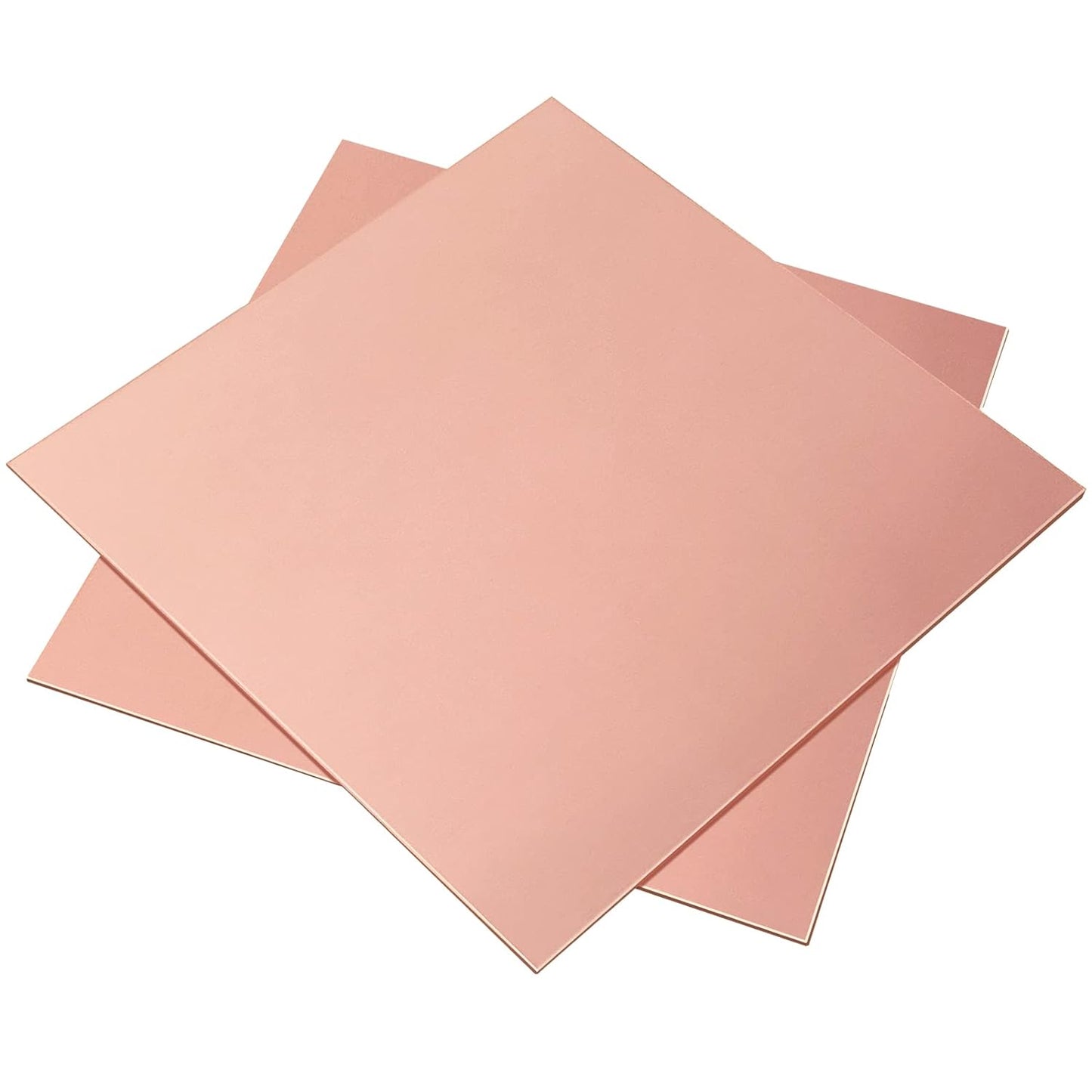 2 Pieces 99.9% Pure Copper Sheet, 6" x 6",18 Gauge(1mm) Thickness, Film Attached Copper Plate, Great for Jewelry, Crafts, modelers