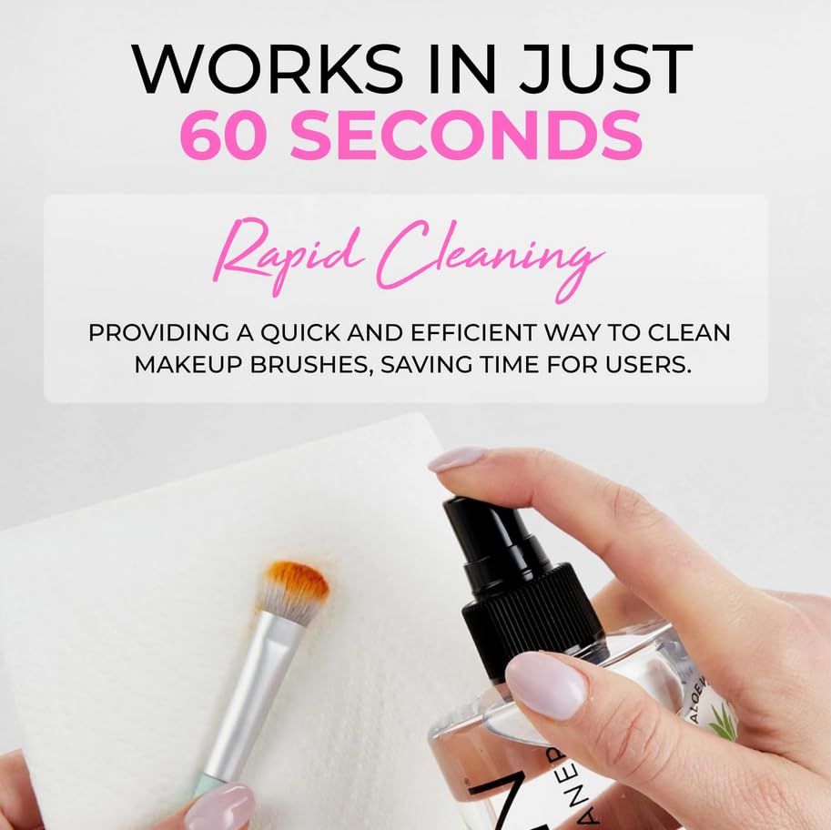 ISOCLEAN Professional Brush Cleaner 9 fl oz - Spray Top Makeup Brush Cleaner for Cosmetic Tools, Cleans Bristles, Scented No-Rinse Formula Dries in 60 Seconds, Vegan, Not Tested on Animals