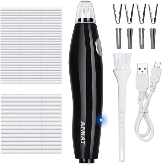 AFMAT EE04 Electric Eraser for Artists, Rechargeable Electric Eraser Kit, 140 Refills for Drafting, Electric Pencil Eraser - Battery Operated for Drawing Pencils, Crafts, Arts