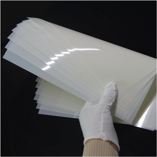 Translucent Blank Mylar Stencil Sheet for Cutting,10 Pack 12" x 24" 7.5mil/0.19mm Thick .Cutting Machines. Gift, Acetate Template Material,Craft Plastic Sheets