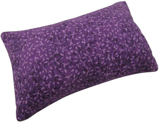 Emery Pincushion for Sewing - Filled with Abrasive Emery Sand - Handmade in USA (2"x3", Purple Leaves)