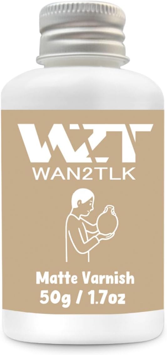 50ml Air Dry Clay Glaze & Varnish - Matte Finish for Crafts/Pottery/Sculptures - Waterproof & Quick-Drying & Non-Yellowing Clear Coating - Matte Polymer Clay Sealer