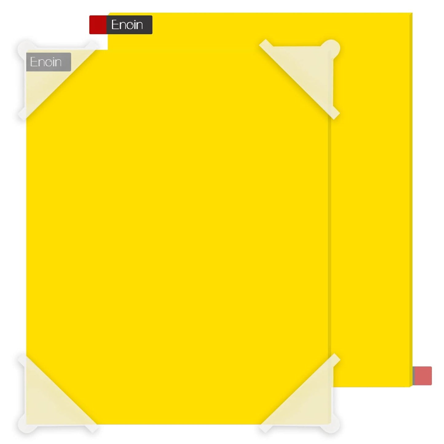 Enoin 2 Pack 8x12 Inches Yellow Non Transparent Acrylic/Plexiglass Sheet 0.118'' 1/8 Thick, Plastic Sheet Colored Board Panel for Glass, DIY, Painting, Art Craft
