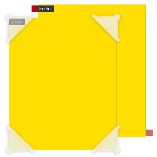 Enoin 2 Pack 8x12 Inches Yellow Non Transparent Acrylic/Plexiglass Sheet 0.118'' 1/8 Thick, Plastic Sheet Colored Board Panel for Glass, DIY, Painting, Art Craft