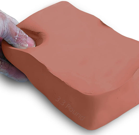 ReArt Air Dry Modeling Clay 3.3LBS, for Sculpting, Wheel Throwing, Hand Building, All-Purpose Modeling Clay (Terracotta)