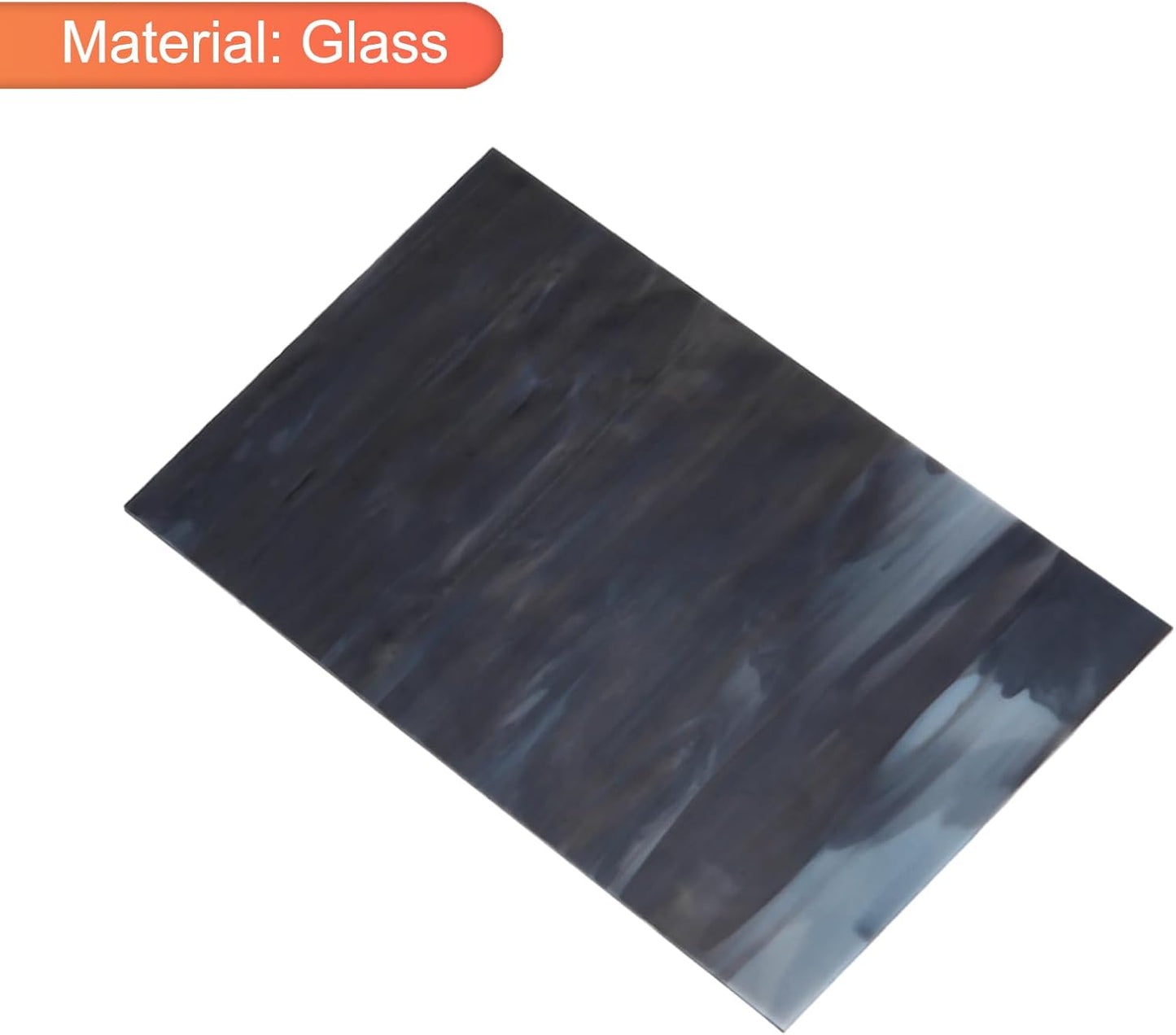 MECCANIXITY 2 Pcs Stained Glass Sheet Mosaic Tile 7.9 Inch x 5.9 Inch Navy Blue Stained Glass Sheets for Crafts DIY Art Project