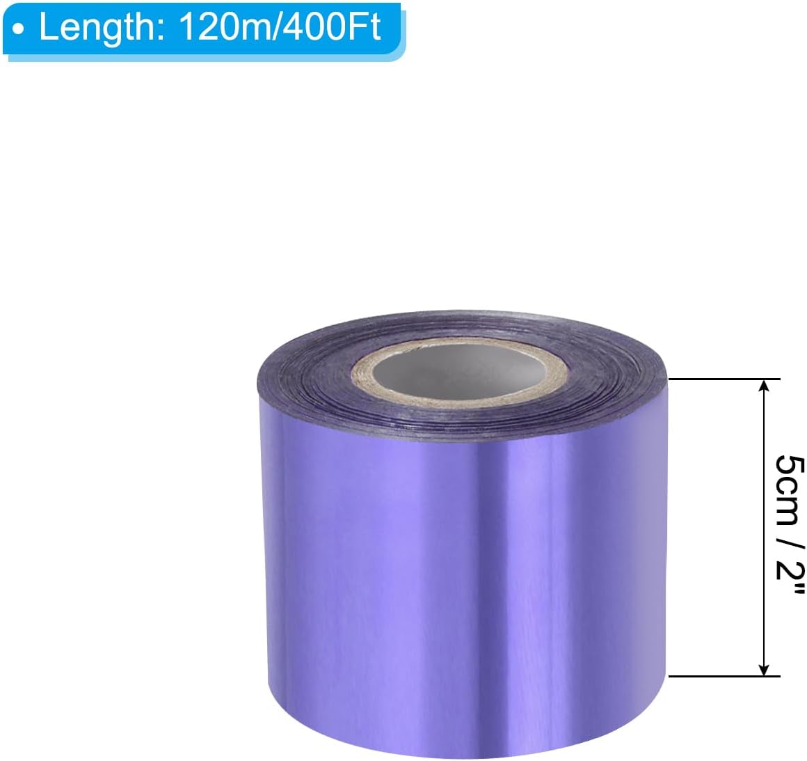 PATIKIL 2"x400Ft Hot Stamping Foil Paper, Heat Transfer Hot Stamping Paper Foil Roll for Leather DIY Logo Decor Craft Gift Package Scrapbook Card, Light Purple