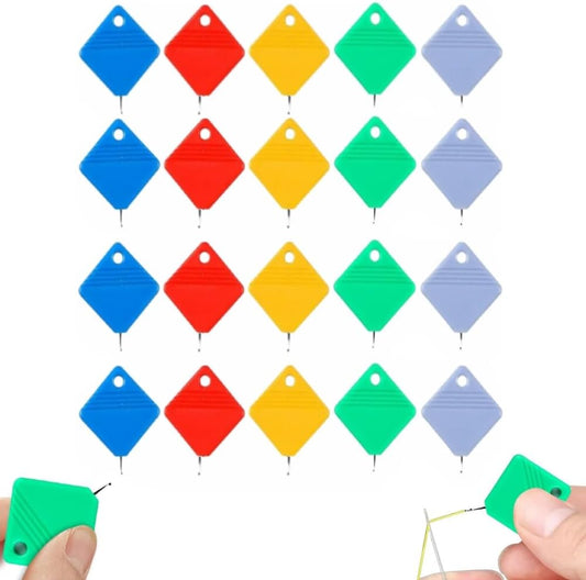 Automatic Needle Threaders for Hand Sewing, 2025 Upgrade Embroidery Floss, Sewing Machine Needle Threader, Sewing Supplies Tool, Fits All Needle Sizes (20, Color)