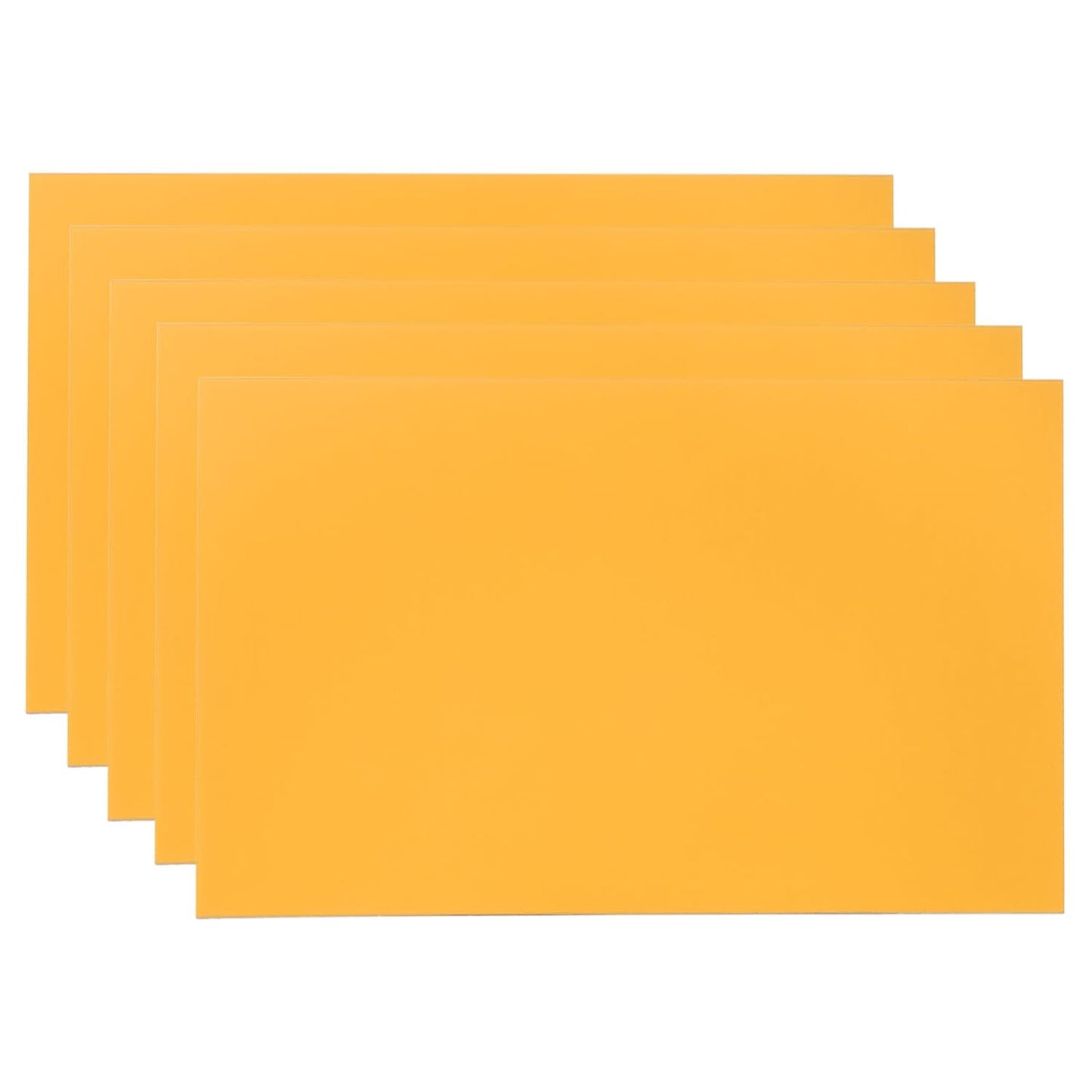 PATIKIL 6x10 Inch Anodized Aluminum Sheet Metal, 5Pcs Laser Plates Engraving Blanks 0.5MM Thin Rectangle for Crafting DIY House Laser Engraving, Yellow