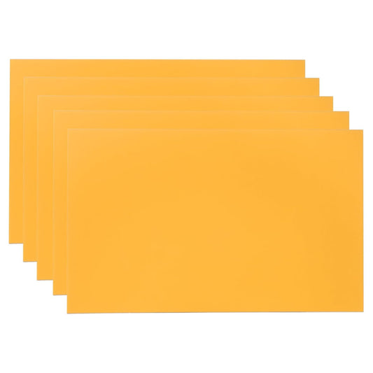 PATIKIL 6x10 Inch Anodized Aluminum Sheet Metal, 5Pcs Laser Plates Engraving Blanks 0.5MM Thin Rectangle for Crafting DIY House Laser Engraving, Yellow