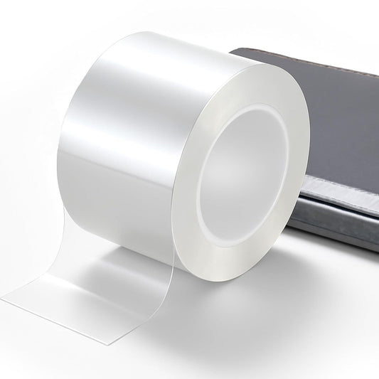 Clear Book Binding Tape 2 Inch Wide Archival Safe Acid-Free Book Repair Tape for Broken Pages Waterproof Adhesive Books Binding Tapes Material for Reinforcing Books Spines(2 Inch x 16.5 Feet)