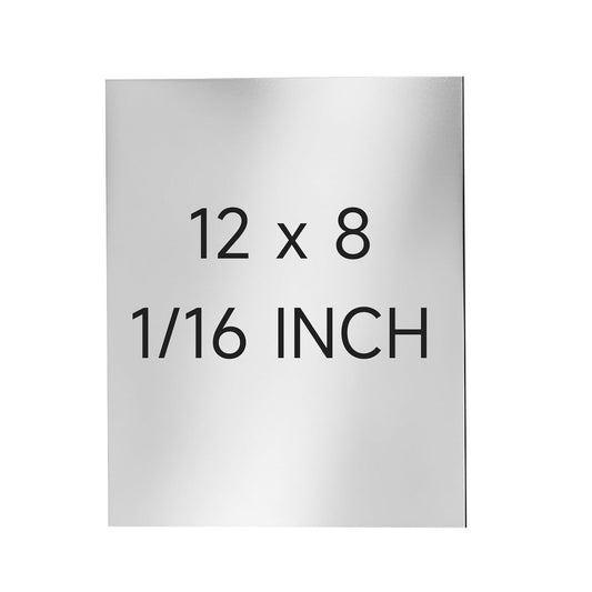 304 Stainless Steel Sheet - 12" X 8" X 1/16" Thin Stainless Steel Plate 1/16 Inch Thickness with Protective Film Metal Sheets Shim Stock for Kitchen DIY Crafting etc. (305 x 203 x 1.6 mm)