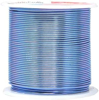 Mandala Crafts 14 Gauge Anodized Aluminum Craft Wire for Jewelry Making – 330 FT Colored Flexible Silver Copper Purple Pink Brown Ice Blue Wire - Bendable for Bonsai Armature Crafting Sculpting