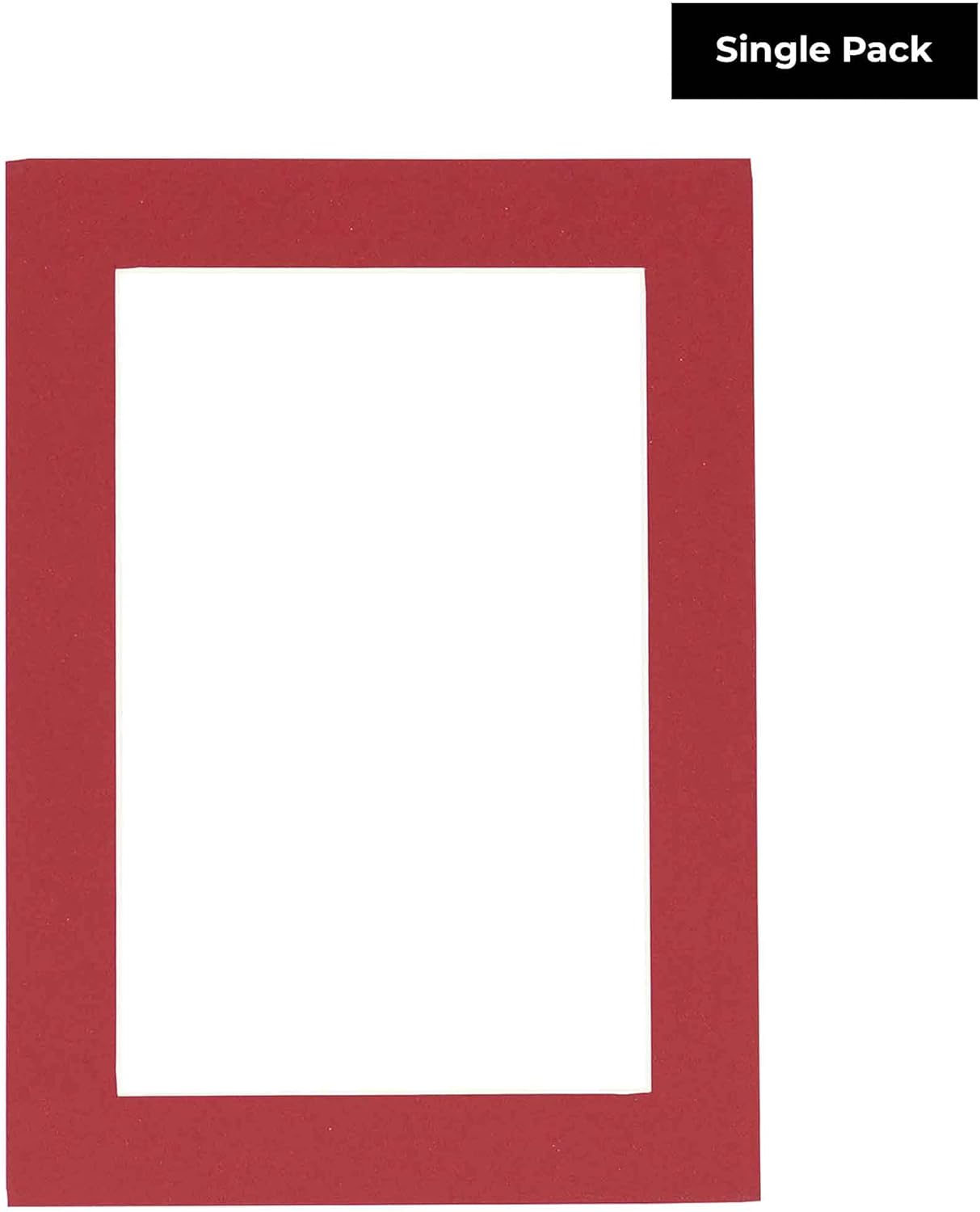 6x8 Mat for 8x10 Frame - Precut Mat Board Acid-Free Deep Red 6x8 Photo Matte Made to Fit a 8x10 Picture Frame, Premium Matboard for Family Photos, Show Kits, Art, Picture Framing, Pack of 1 Mat