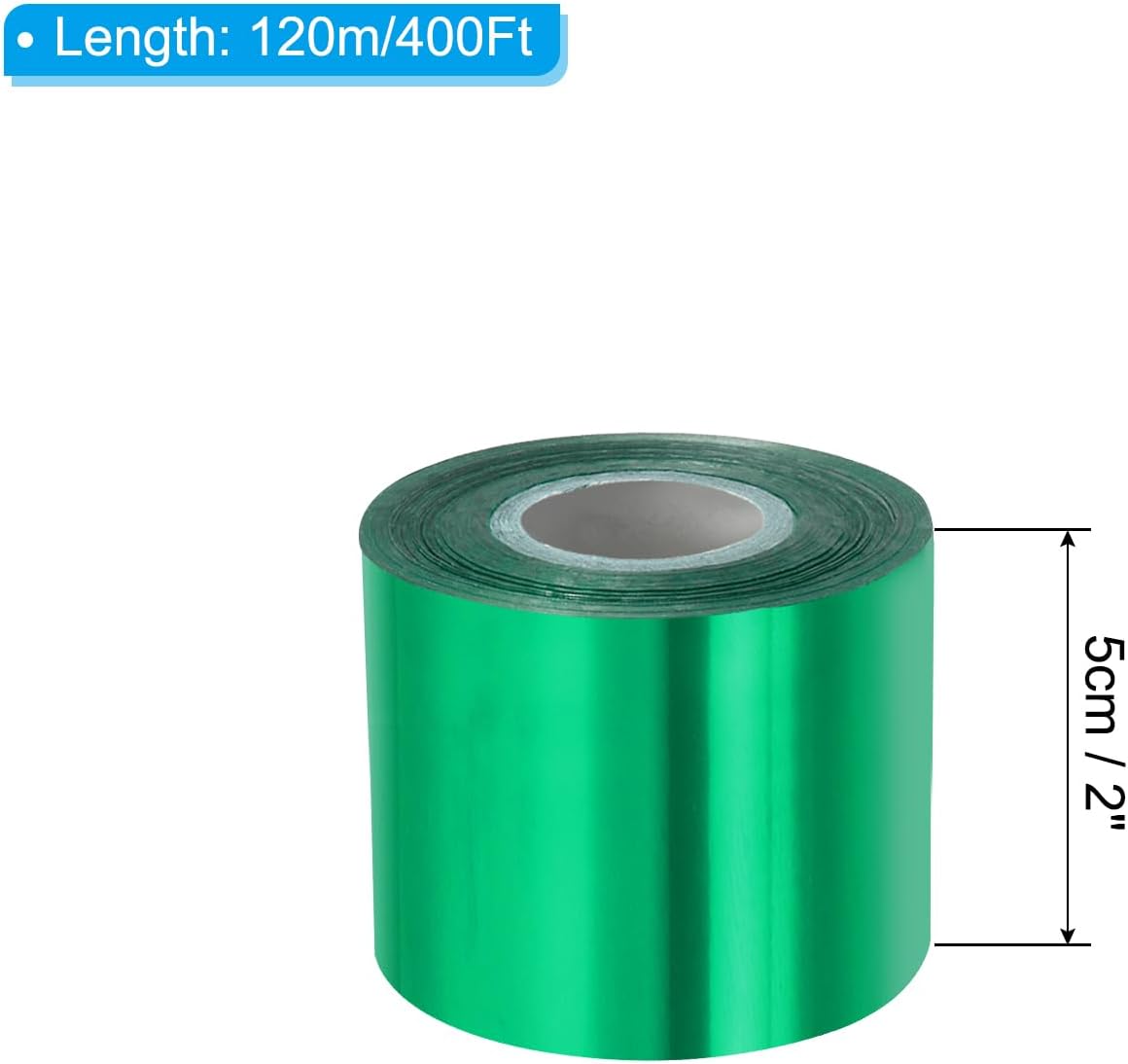 PATIKIL 2"x400Ft Hot Stamping Foil Paper, Heat Transfer Hot Stamping Paper Foil Roll for Leather DIY Logo Decor Craft Gift Package Scrapbook Card, Green