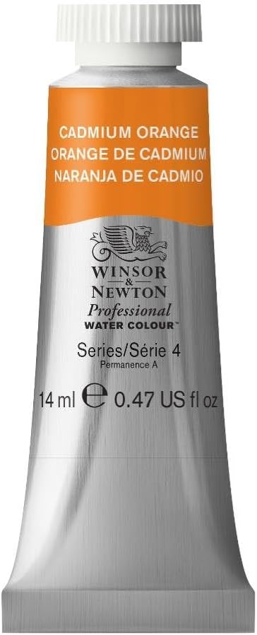 Winsor & Newton Professional Watercolor, 14ml (0.47-oz) Tube, Cadmium Orange