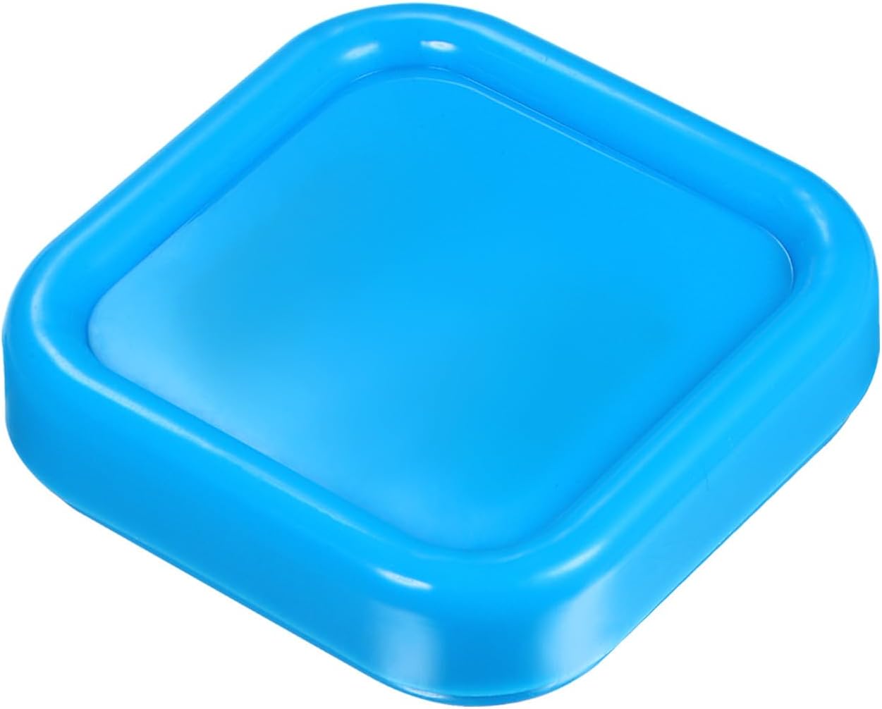 HARFINGTON Magnetic Pin Cushion Square Plastic Magnetic Sewing Pin Holder Storage Case Needle Cushion Tool for Sewing DIY Projects, Light Blue