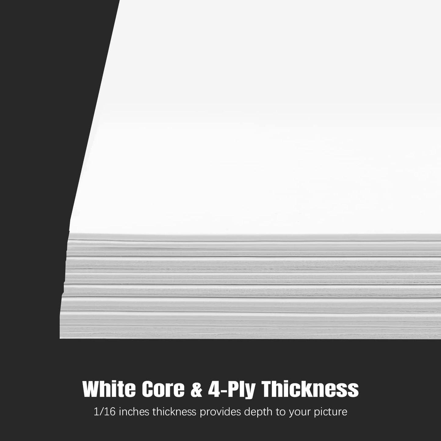 AUEAR, 15 Pack 12x16 Uncut Matte Boards White Photo Mat Board Great for Picture Framing, Print, Artwork
