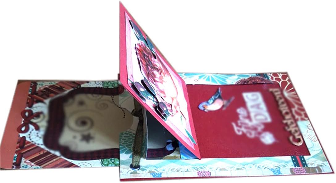 Mvchifay Cutting Dies Happy Birthday Holiday Thanks Greetings Metal Stencils Scrapbooking Tool Love Heart DIY Carbon Steel Embossing Template for Paper Card Making (Card Envelope-10.5x13.7cm)