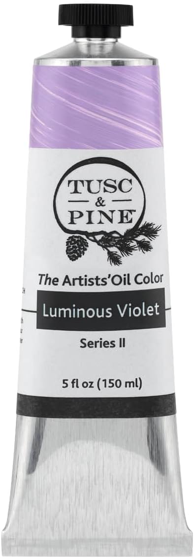Tusc & Pine Artist Oil Paint - Luminous Violet, 150 ml, Non-Yellowing, Rich & Creamy Consistency, Maximum Pigment Load, Small Batch Milled Oil Paints Made in the USA for Professional Artists
