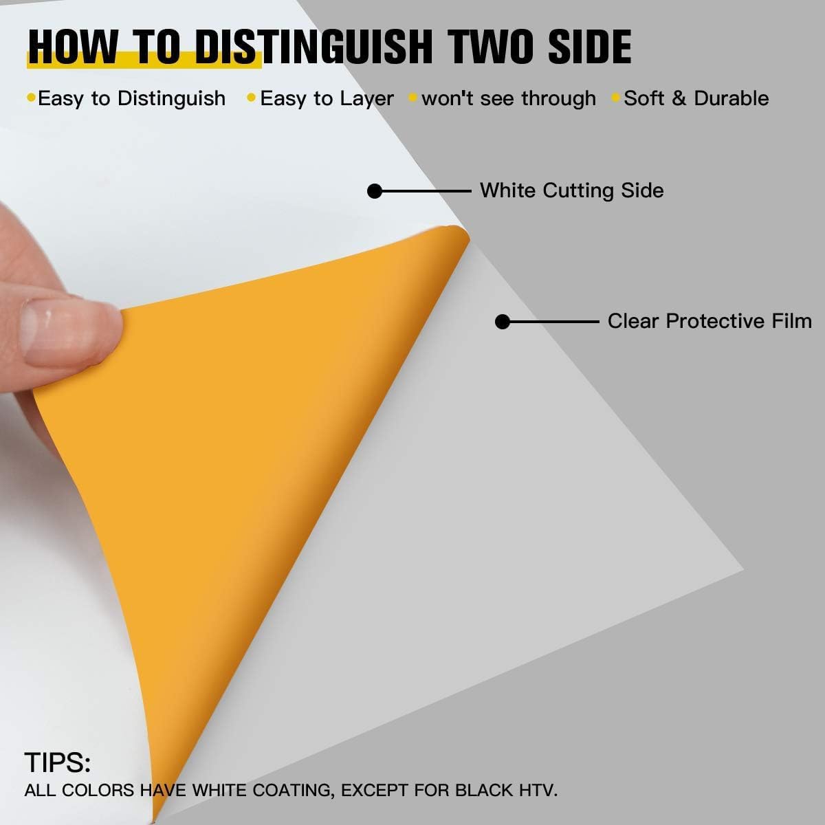 JANDJPACKAGING Heat Transfer Vinyl HTV for T-Shirts 12" x10” - Easy to Weed Iron on Vinyl Compatible with Cricut Cutting Machine & Silhouette Cameo 10Pack Dark Yellow