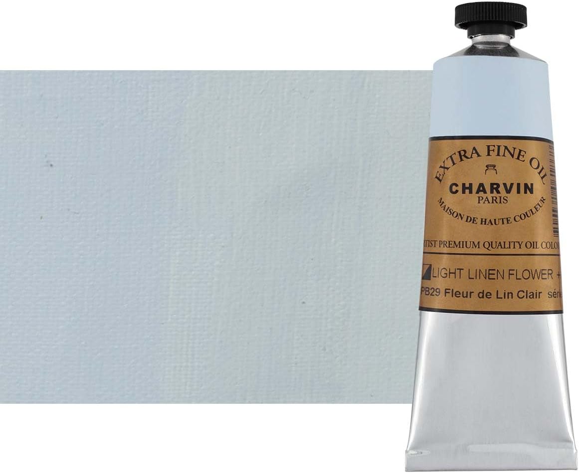 Charvin Extra Fine Oil Paint, Linen Flower Light 60 mL - Triple-Milled, Rich Texture, Poppy Oil-Based, Light-Fast, Handmade, Archival Quality