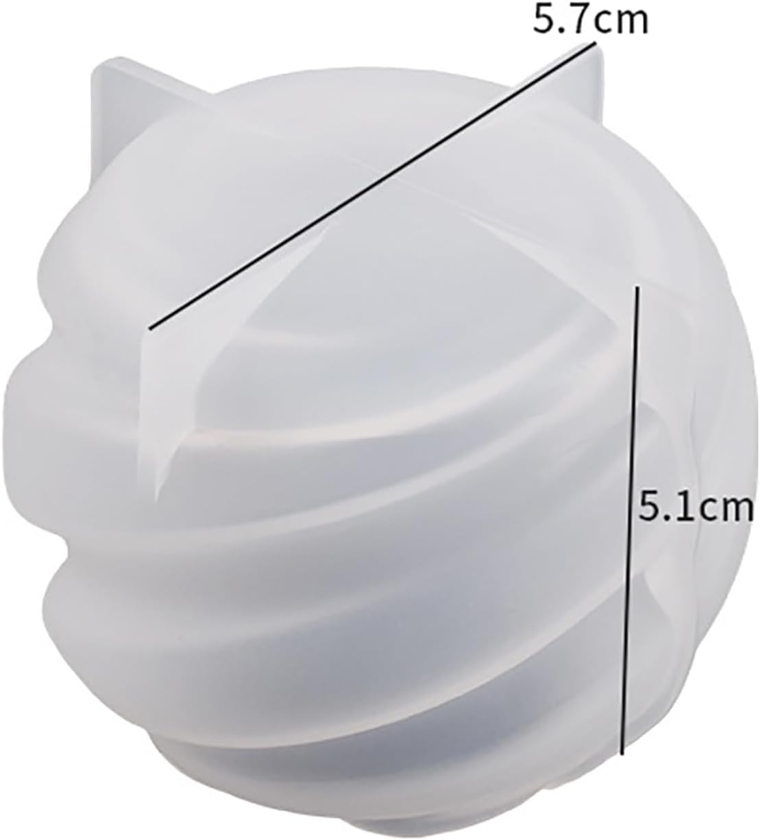 2 Pack Wave Candle Spiral Ball Resin Casting Mold Making Molds Silicone Mold for Candle Home Decorate Candle Making 3D Animal Mold