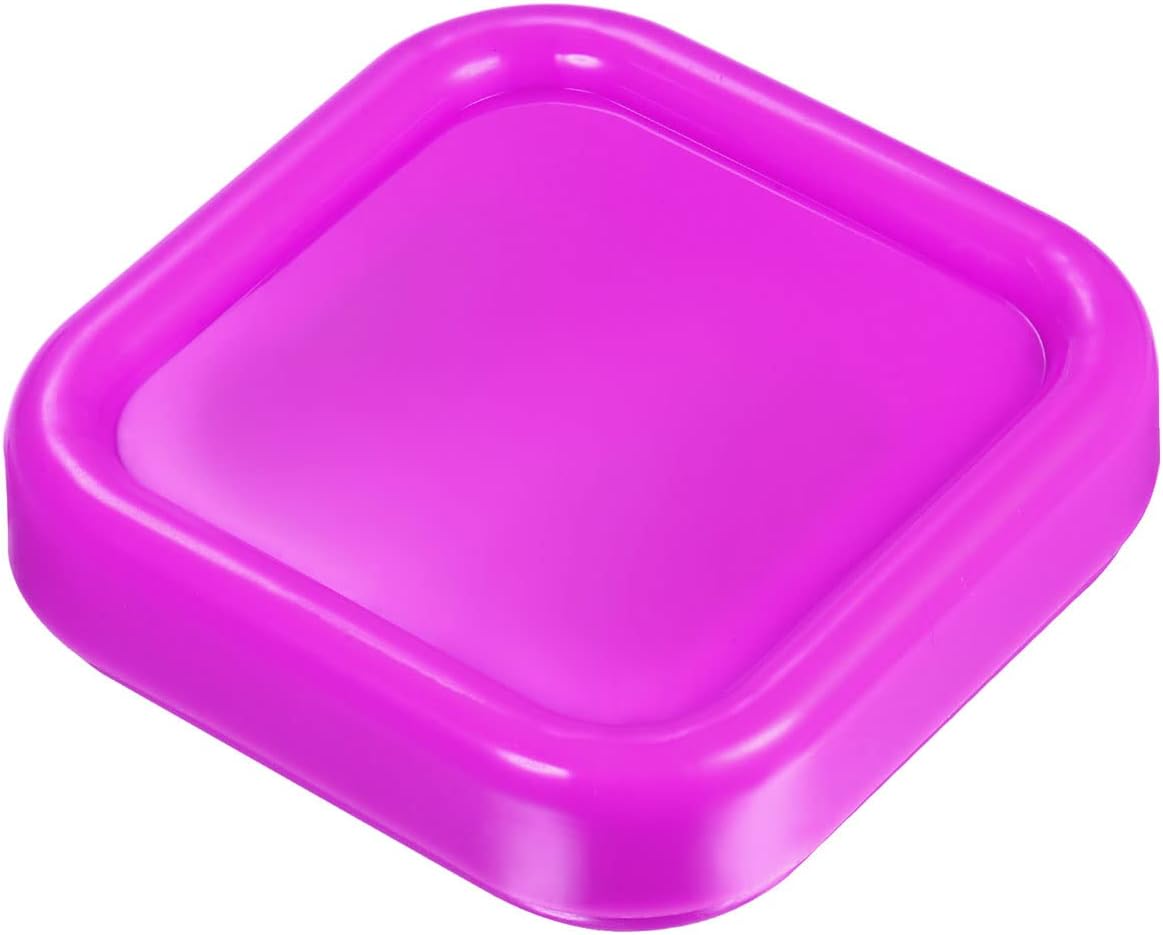 HARFINGTON Magnetic Pin Cushion Square Plastic Magnetic Sewing Pin Holder Storage Case Needle Cushion Tool for Sewing DIY Projects, Rose Red