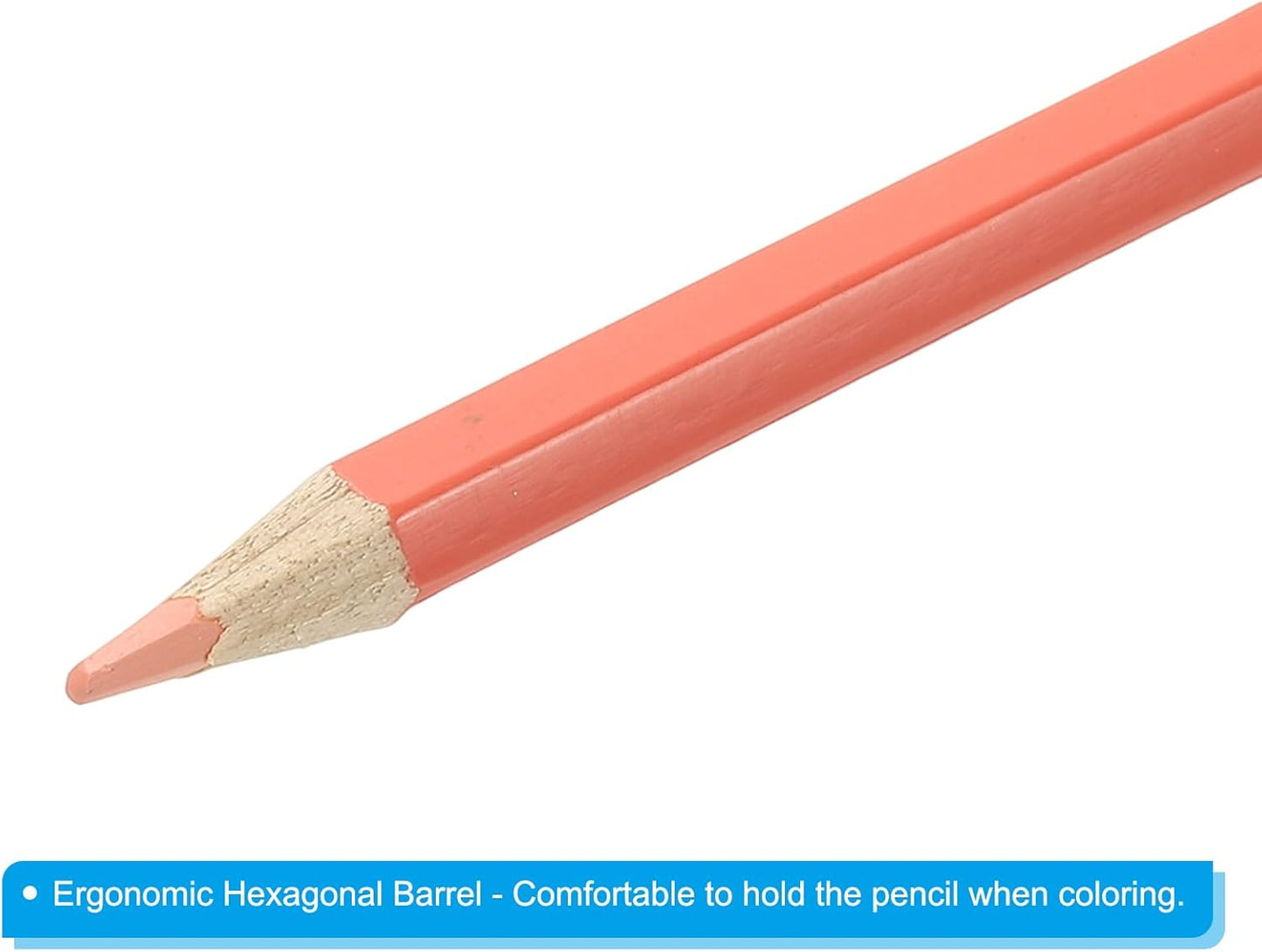 PATIKIL Watercolor Pencil, 6Pcs Water Soluble Pencils for Blending, Coloring, Sketch Drawing, Painting, Light Orange Red