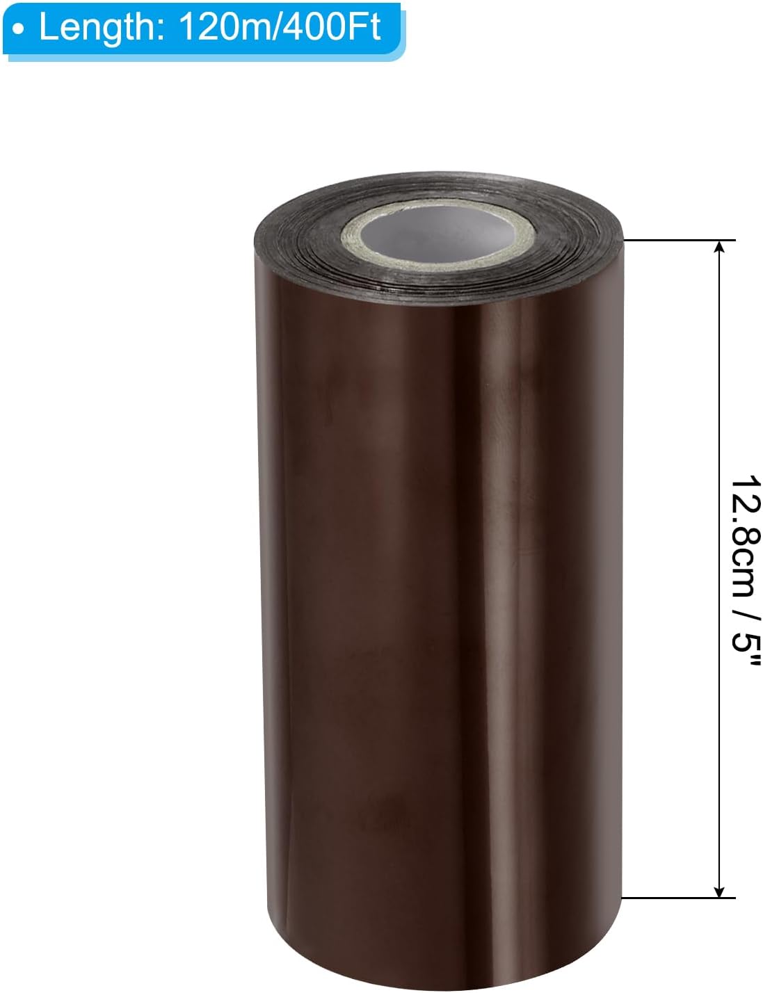 PATIKIL 5"x400Ft Hot Stamping Foil Paper, Heat Transfer Hot Stamping Paper Foil Roll for Leather DIY Logo Decor Craft Gift Package Scrapbook Card, Brown