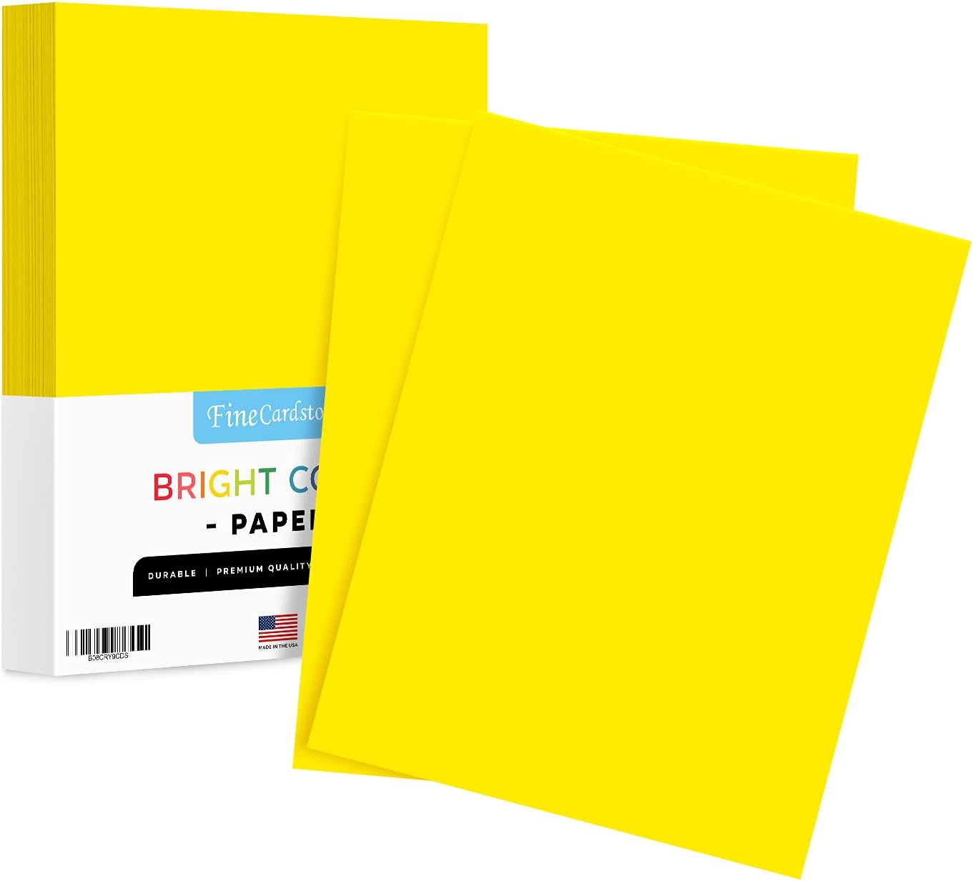 8.5 x 11" Yellow Color Paper Smooth, for School, Office & Home Supplies, Holiday Crafting, Arts & Crafts | Acid & Lignin Free | Regular 20lb Paper - 100 Sheets