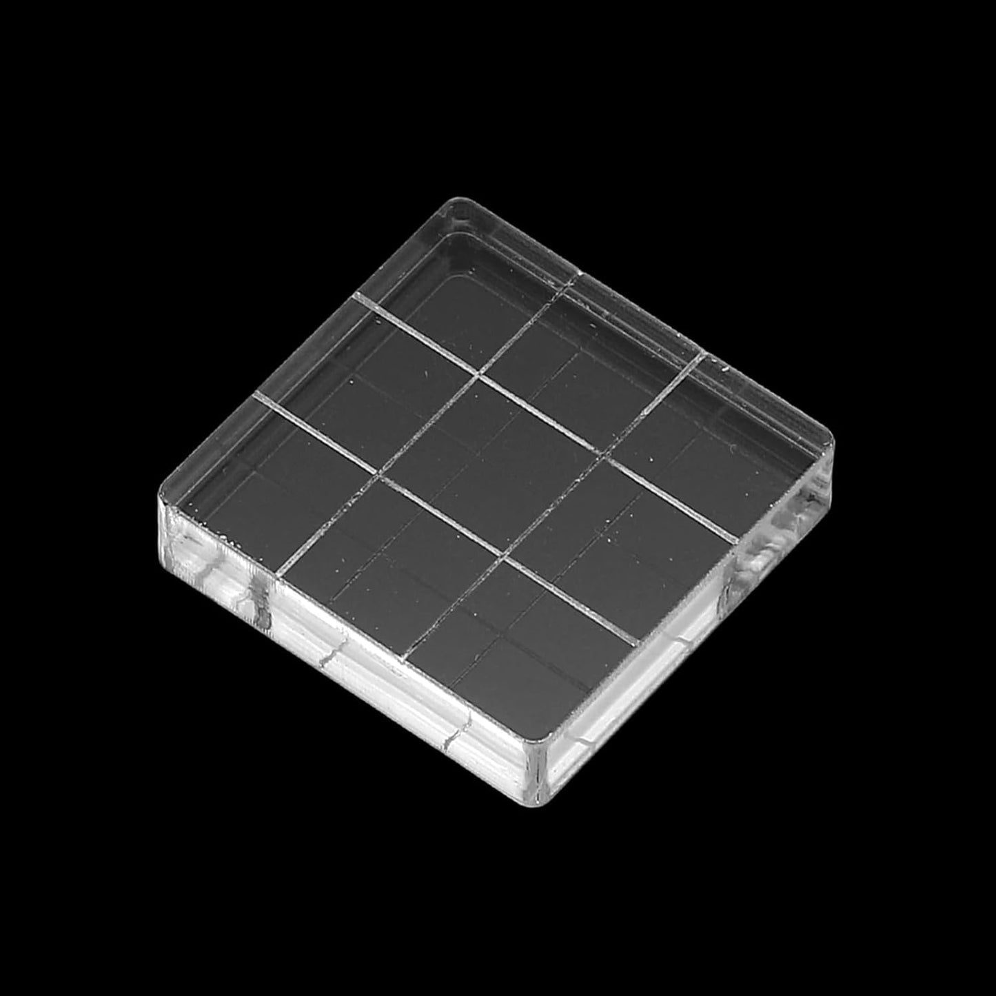 PATIKIL 1.2"x1.2" Acrylic Stamp Block, 6Pcs Clear Stamping Block with Grid Lines Decorative Mounting Blocks Square for Scrapbooking DIY Crafts Card Making