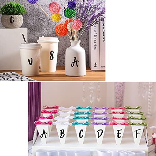 Outus 576 Pieces 8 Sheets Letters Stickers Self Adhesive Vinyl Letter Alphabet Number Stickers Mailbox Numbers Sticker, Decals for Classroom Decor, Sign, Door(Black,1.5 Inch)