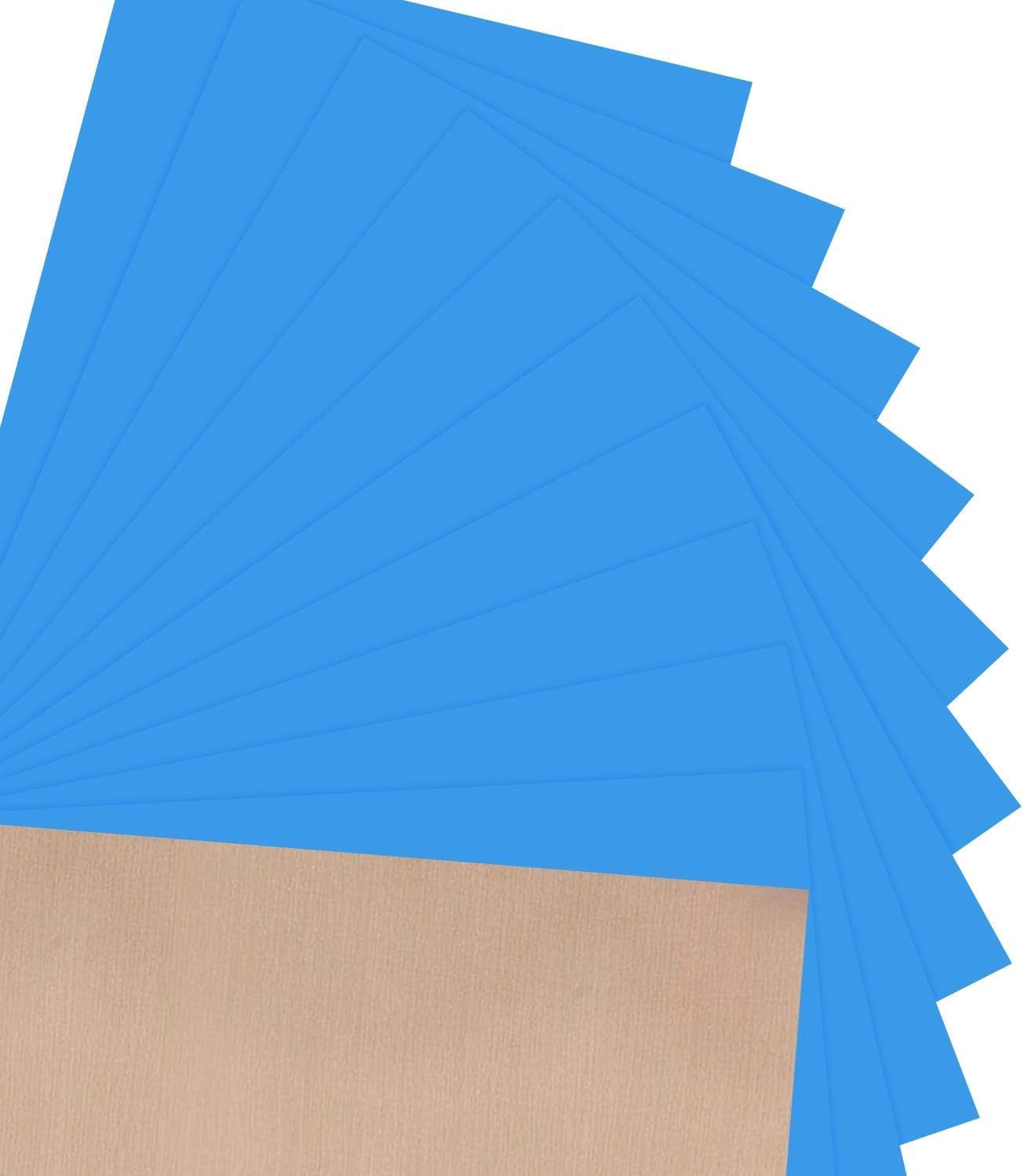 JANDJPACKAGING Baby Blue Heat Transfer Vinyl HTV - 10 Sheets Easy to Weed T-Shirt Iron on Vinyl Compatible with Cricut Cutting Machine & Silhouette Cameo, All Craft Cutters