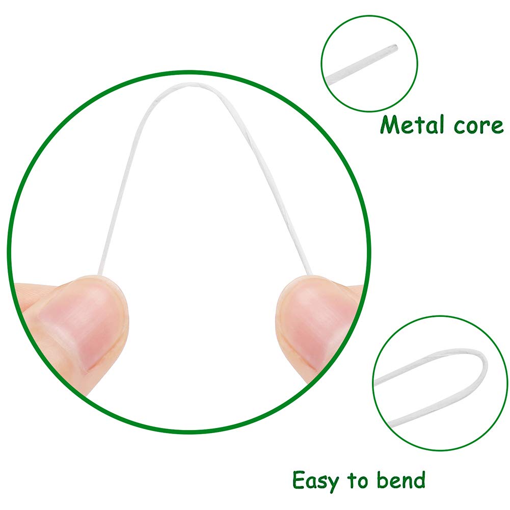 CCINEE 24 Gauge White Floral Wire Stem for Flower Arrangement Craft Supply,16 Inch,200PCS